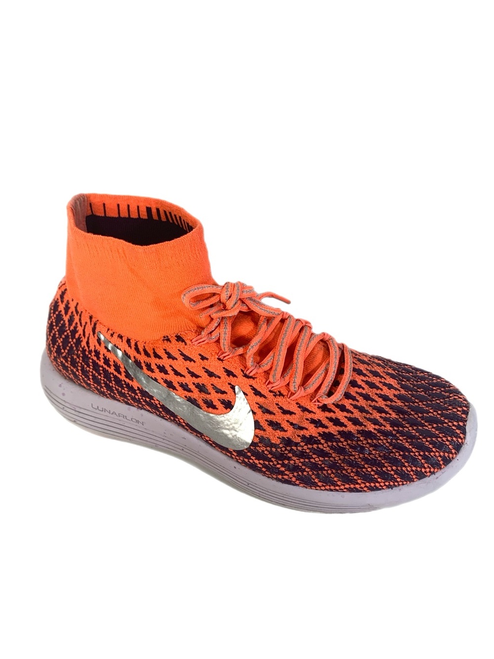 Nike Lunarepic III Flyknit Running Shoes Women’s 9 Orange Black